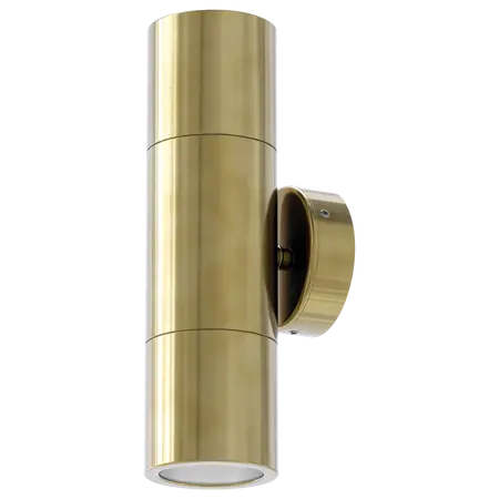 Shadow Exterior Wall Light 2 Light 12V MR16 Brass Domus