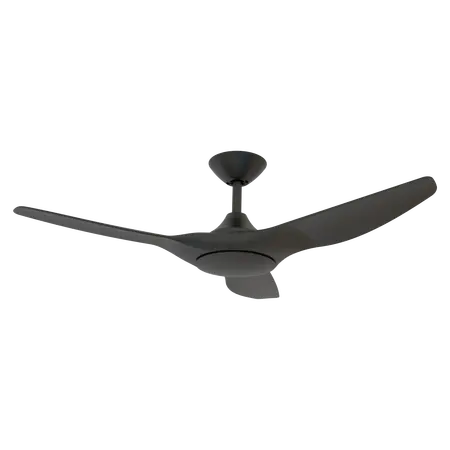 Strike 48 Inch 1220mm DC Ceiling Fan 3 Blade Black/Black Domus