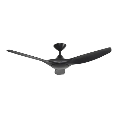Strike 52 Inch 1320mm DC Ceiling Fan 3 Blade Black/Black Domus