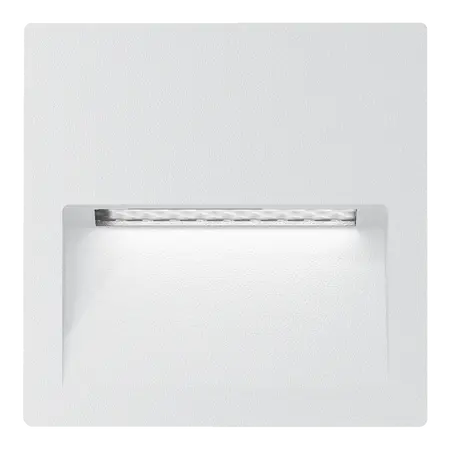 Zac-Pro 5 Recessed Square LED Step Light 5W 240V IP65 White Domus