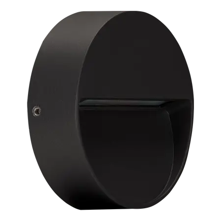Zeke-Pro 5 Surface Mount Round LED Step Light 5W 240V Black Domus