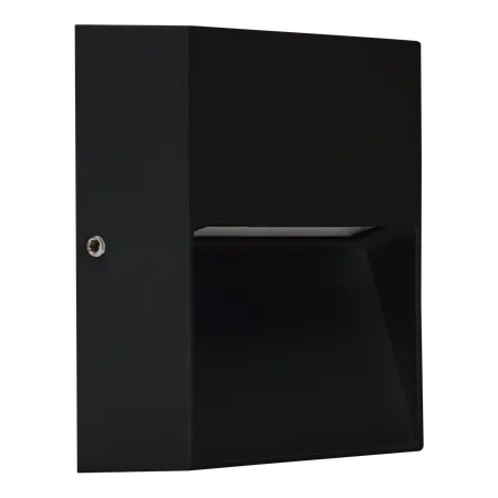 Zeke-Pro 5 Surface Mount Square LED Step Light 5W 24V Black Domus