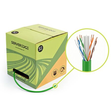 Cat6 Cable 305m UTP Solid Green Serveredge