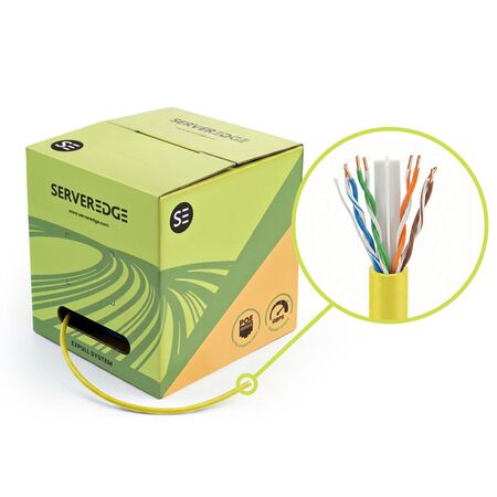 Cat6 Cable 305m UTP Solid Yellow Serveredge