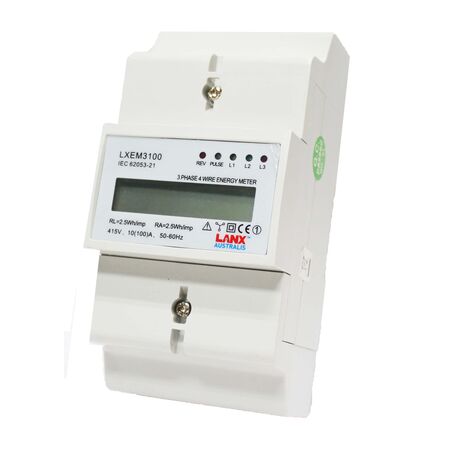 Three Phase Kilowatt Hour Meter 100A With LCD Display KWH