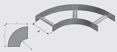 N1B1503H NEMA 1 Cable Ladder Bend HDG