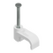1.5mm² 10mm White Flat Cable Clips - 500 Jar