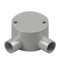 25mm Grey PVC 2-Way Angle Shallow Junction Box