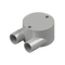 20mm Grey PVC 2-Way 'U' Type Shallow Junction Box
