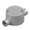 20mm Grey PVC 2-Way Shallow Junction Box