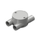 25mm Grey PVC 4-Way 'H' Type Shallow Junction Box