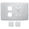 2 Way Outlet Plate with Cable Management including 2 Blank Inserts
