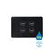 Puma -u00a0Switch Horizontal 4 Gang 10AX 250V~ IP66  Black x10 - PUSW4G66BK