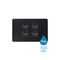 Puma -u00a0Switch Horizontal 4 Gang 10AX 250V~ IP66  Matt Black x10 - PUSW4G66MBK