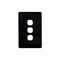 Puma - Switch Plate Vertical 3 Gang (Less Mech)  Black x10 - PUSWPV3GBK