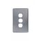 Puma - Switch Horizontal 3 Gang, 10AX/16A 250V~  Brushed Aluminium Cover x10 - PUSWPV3GCBA
