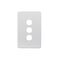 Puma - Switch Horizontal 3 Gang, 10AX/16A 250V~  White x10 - PUSW3G