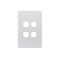 Puma -u00a0Switch Vertical 4 Gang, 10AX/16A 250V~  Replacement White Cover x10 - PUSWPV4GCO