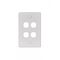 Puma - Switch Plate Vertical 4 Gang Less Mech, Vandal Proof  x10 - PUSWPV4GVP