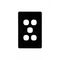 Puma - Switch Plate Vertical 5 Gang (Less Mech)  Black x10 - PUSWPV5GBK