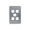 Puma.-u00a0Switch Vertical 5 Gang, 10AX/16A 250V~  Brushed Aluminium Cover x5 - PUSWPV5GCBA