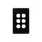 Puma - Switch Plate Vertical 6 Gang (Less Mech)  Black x10 - PUSWPV6GBK