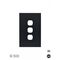 Clouded Leopard -u00a0Switch Plate Vertical 3 Gang (Less Mech)  Matt White x10 - CLSWPV3GMW
