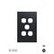 Clouded Leopard -u00a0Switch Plate Vertical 5u00a0Gang (Less Mech)  Matt Black  x10 - CLSWPV5GMBK
