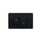 Cougar - Power Point Switched 1 Gang, 15A 250V~  Black x10 - COPP151GBK