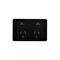 Cougar - Power Point Switched 2 Gang, 10A 250V~  Black x10 - COPP2GBK