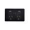 Cougar -u00a0Power Point 2 Gang 10A 250V USB Charger Dual Fully Integrated Type A and C 3.4A 5V  Black x1 - COPP2USB2GACBK