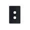 Cougar - Switch Plate Vertical 2 Gang (Less Mech)  Black x10 - COSWPV2GBK