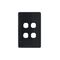 Cougar - Switch Plate Vertical 4 Gang (Less Mech)  White x10 - COSWPV4G