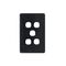 Cougar - Switch Plate Vertical 5 Gang (Less Mech)  White x10 - COSWPV5G