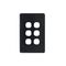 Cougar - Switch Plate Vertical 6 Gang (Less Mech)  White x10 - COSWPV6G