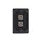Cougar - Switch Vertical 2 Gang 10AX/16A 250V~  Black x10 - COSWV2GBK