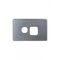 Flat Cat - Power Point Switched 1 Gang 10A 250V~  Brushed Aluminium Cover x10 - FLPP1GCBA