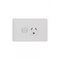 Flat Cat - Power Point Switched 1 Gang Slim 10A 250V with Round Earth  Matt White x10 - FLPP1GLMW