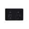 Flat Cat -u00a0Power Point Auto Switched 2 Gang 10A 250V~  Black x5 - FLPP2GAUBK