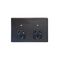 Flat Cat -u00a0Power Point Auto Switched 2 Gang 10A 250V~  Matt Black  x5 - FLPP2GAUMBK