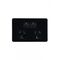 Flat Cat - Power Point Switched 2 Gang 10A 250V~  Black x10 - FLPP2GBK