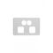 Flat Cat - Power Point Switched 2 Gang 10A 250V~  White x10 - FLPP2G