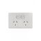 Flat Cat - Power Point Switched 2 Gang 10A 250V~  Matt White x10 - FLPP2GMW