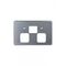 Flat Cat - Power Point Fully Integrated Dual USB Charger (Type A & C) Auto Switched  Brushed Aluminum Cover x1 - FLPP2USBAUCBA