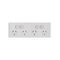 Flat Cat -u00a0Power Point Switched 4 Gang 10A 250V Flush Mount with Custom Mounting Bracket  Matt White x20 - FLPP4GMW