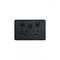 Flat Cat -u00a0Power Point Switched 2 Gang 10A 250V~ With Removable Extra Switch 16AX/20A  Matt Black x5 - FLPPSW2GMBK