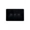 Flat Cat -u00a0Switch Horizontal 3 Gangu00a010AX/16A 250V~  Black x10 - FLSW3GBK