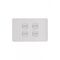 Flat Cat -u00a0Switch Horizontal 4 Gangu00a010AX/16A 250V~  Matt White x10 - FLSW4GMW