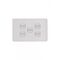Flat Cat - Switch Horizontal 5 Gang 10AX/16A 250V~  Matt White x5 - FLSW5GMW