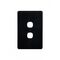Flat Cat - Switch Plate Vertical 2 Gang (Less Mech)  Black x10 - FLSWPV2GBK